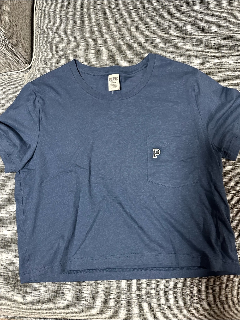 PINK Victoria's Secret Navy Blue Short Sleeve